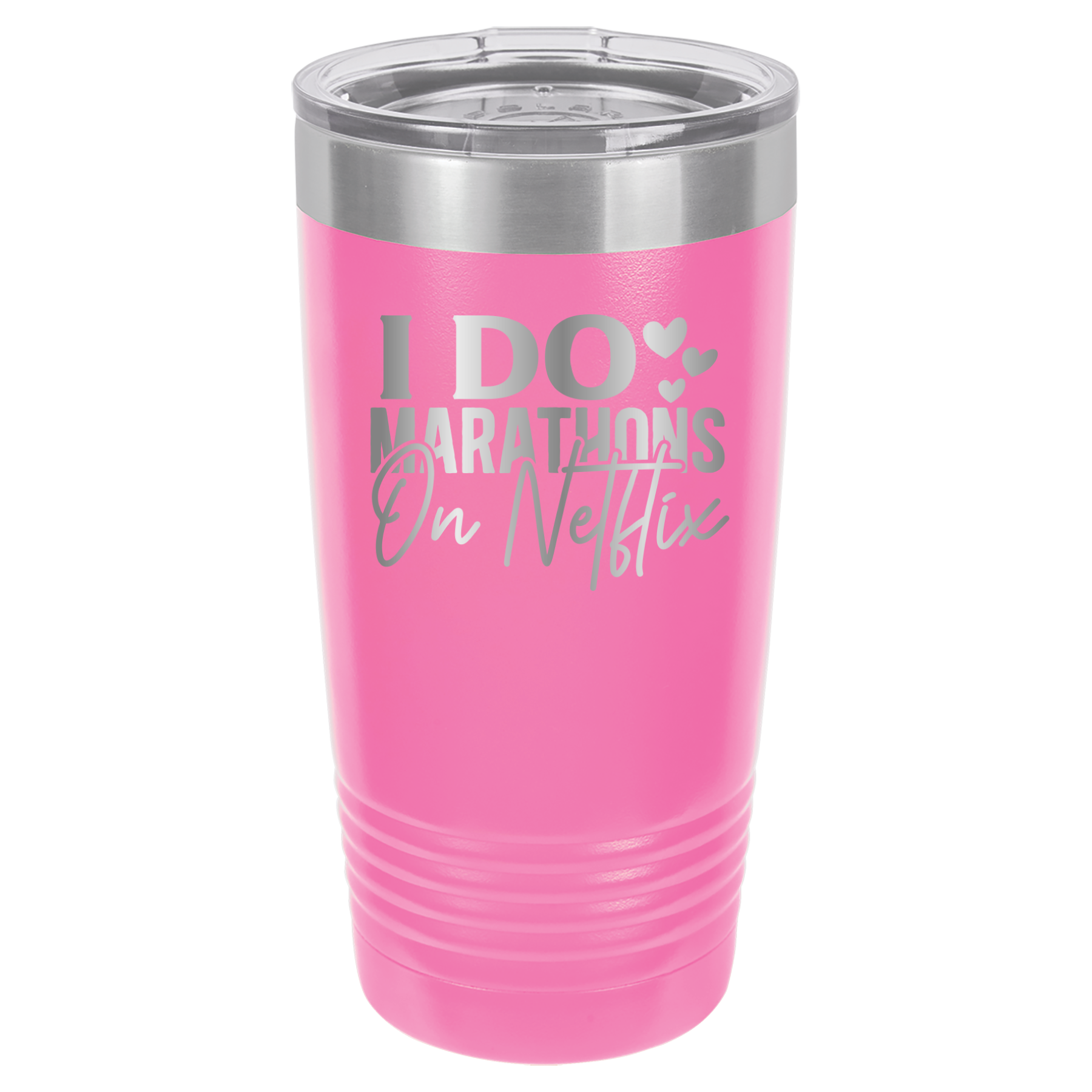 I Do Marathons On Netflix - 20oz Polar Camel Tumbler image 12