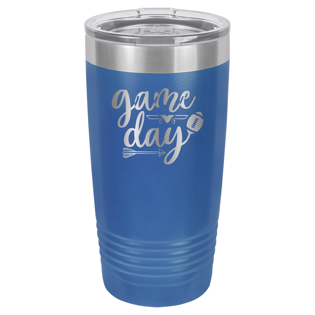 Game Day - Football - 20oz Polar Camel Tumbler - Royal Blue image