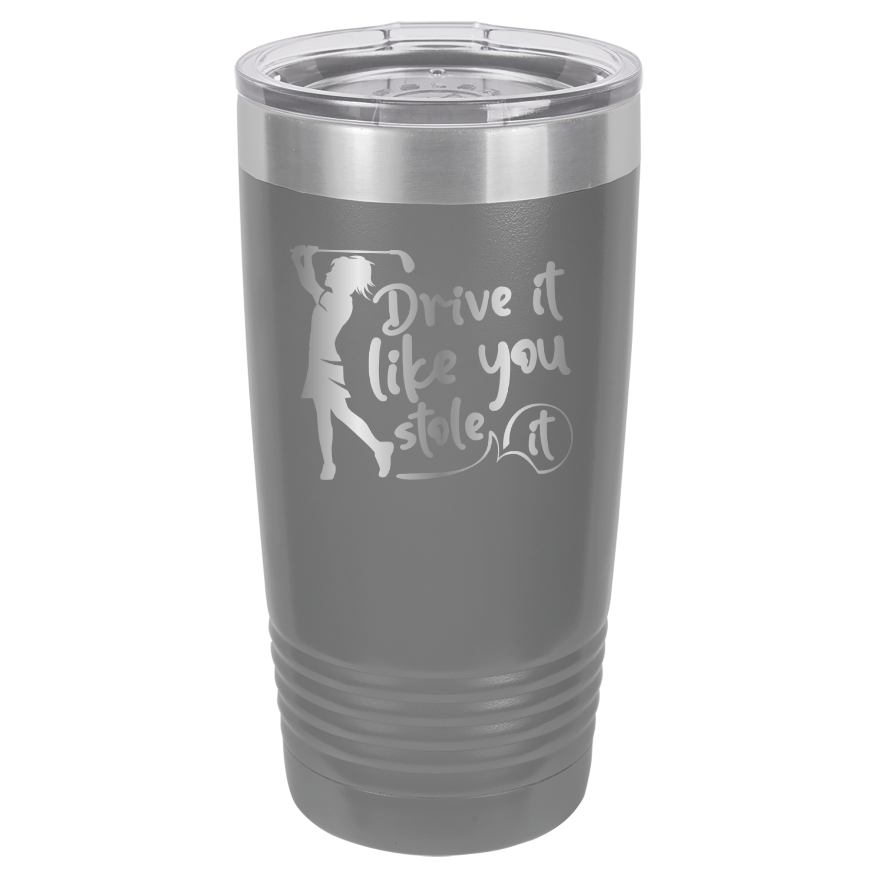 Drive It Like You Stole It (Female) - Golf - 20oz Polar Camel Tumbler - Gray image