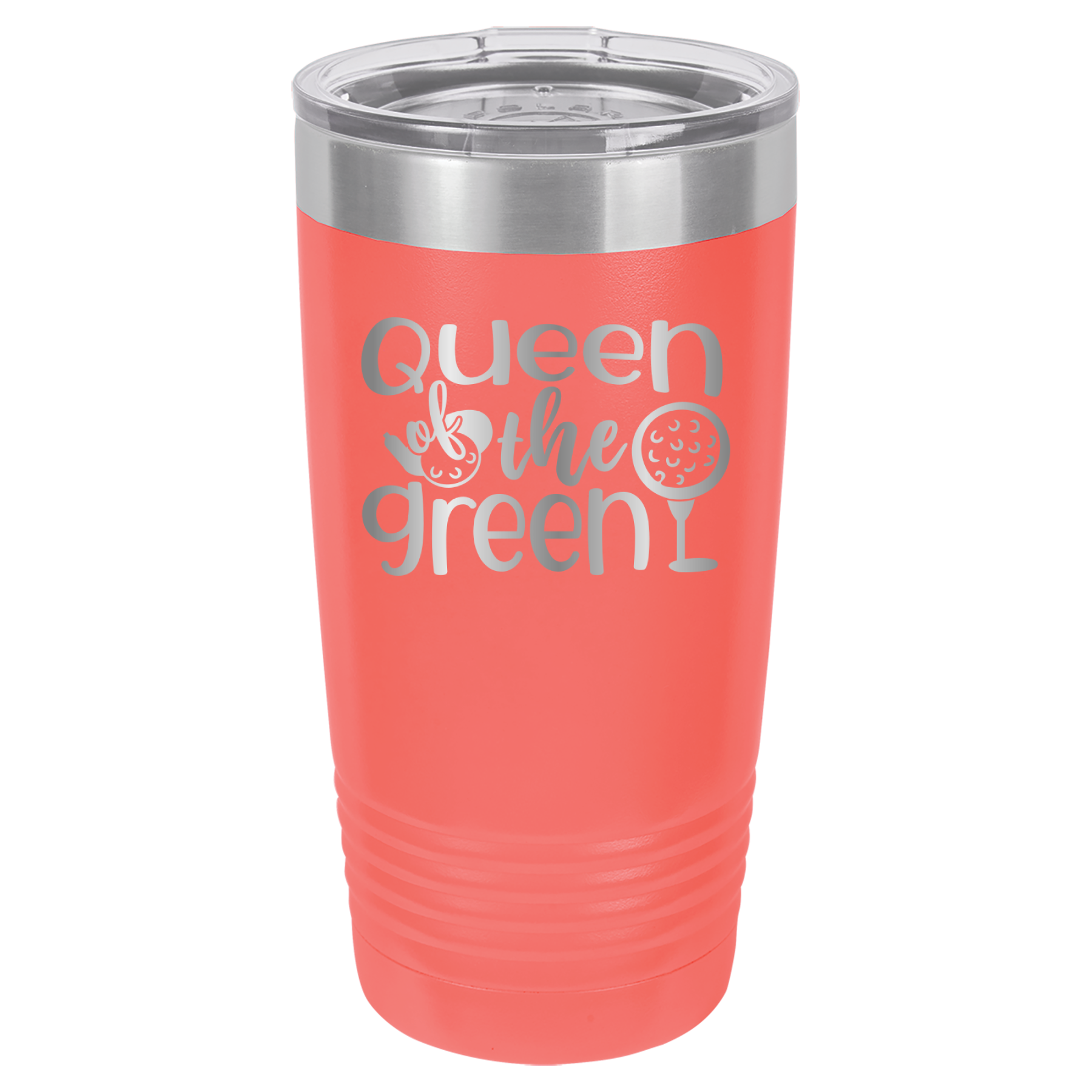 Queen of the Green - Golf - 20oz Polar Camel Tumbler - Coral image