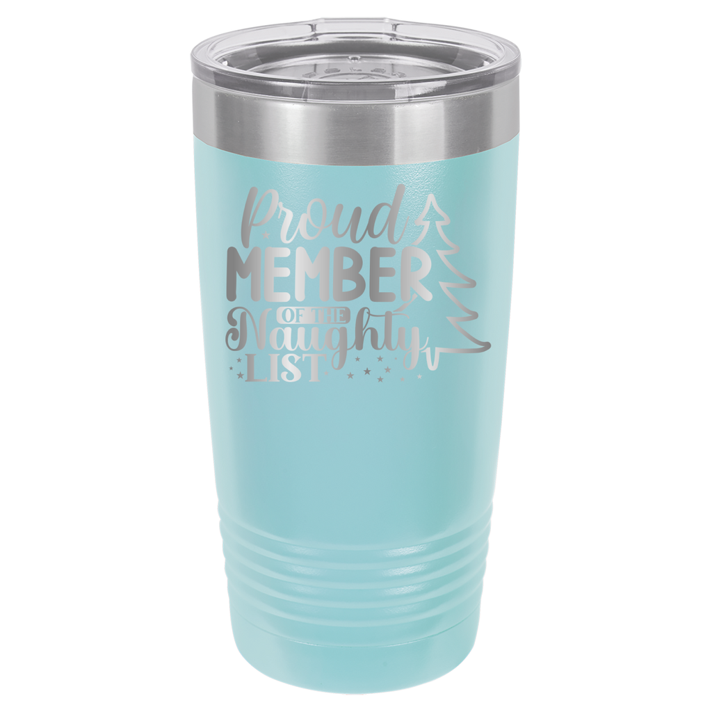 Proud Member of the Naughty List - 20oz Polar Camel Tumbler - Light Blue image