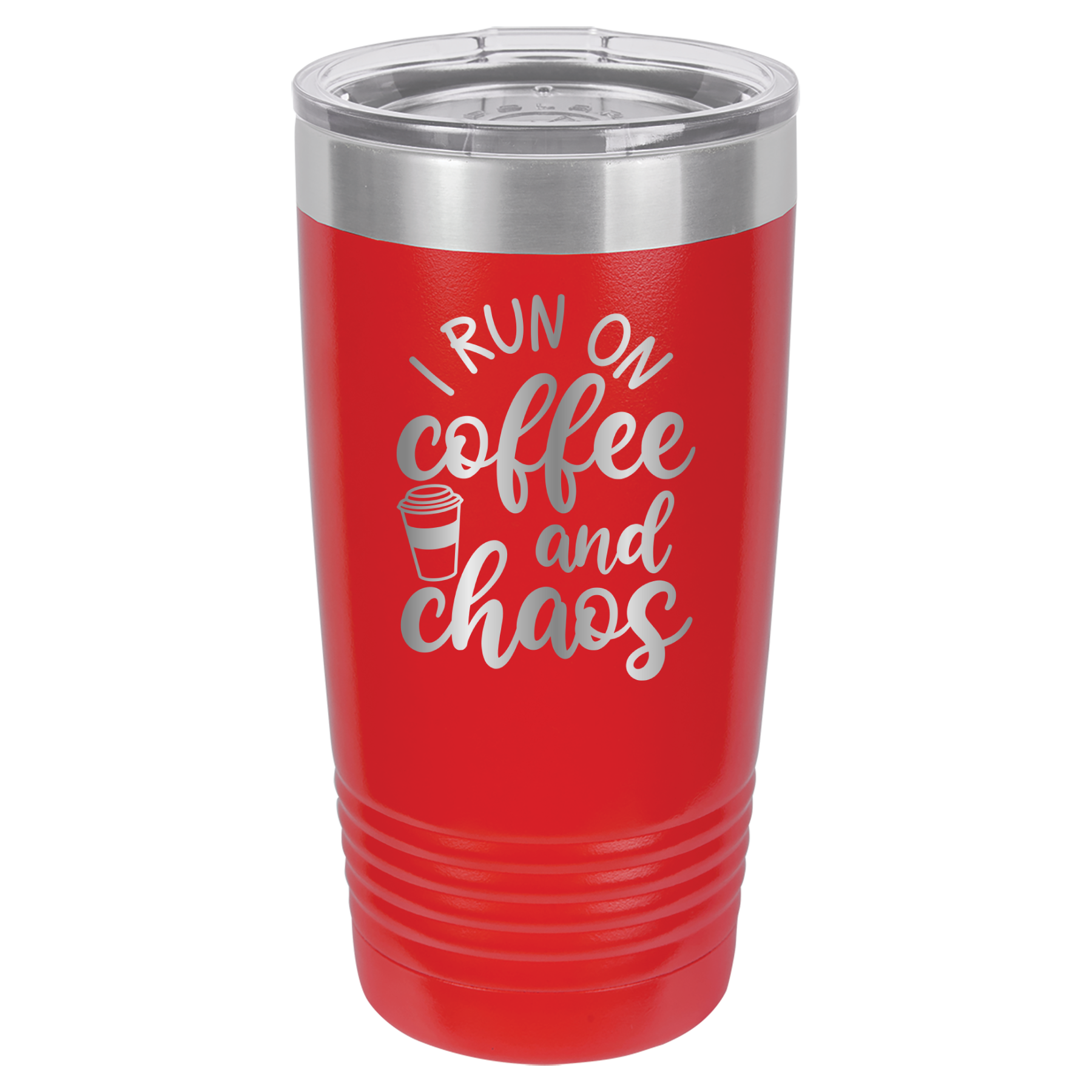 I Run on Coffee and Chaos - 20oz Polar Camel Tumbler image 14