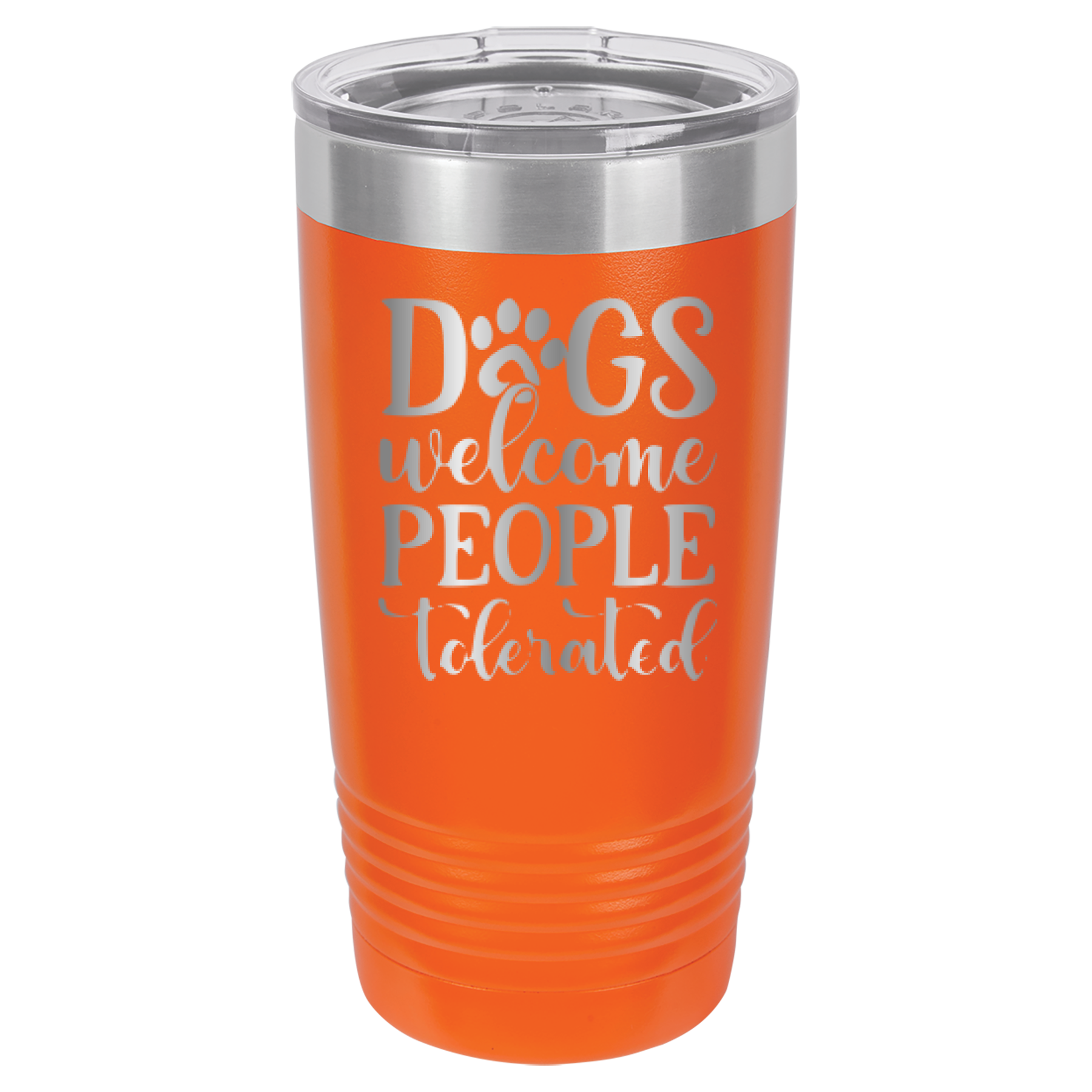 Dogs Welcome People Tolerated - 20oz Polar Camel Tumbler image 7