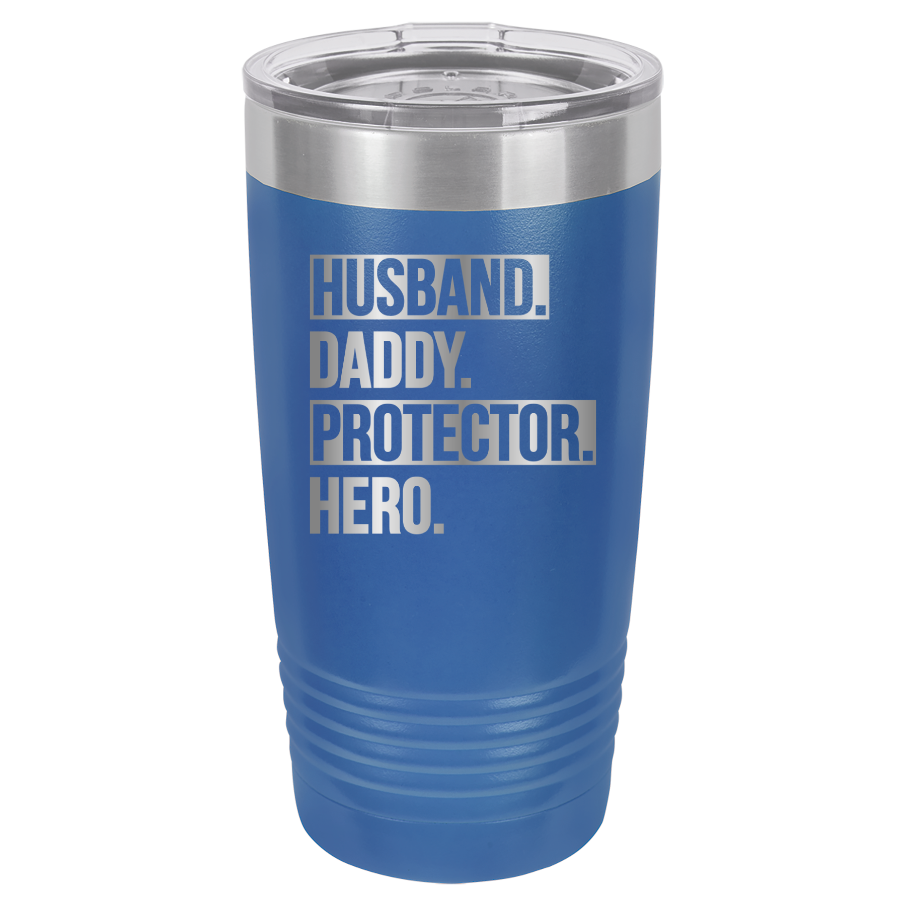 Father's Day "Husband. Daddy. Protector. Hero. 20oz Polar Camel Tumbler - Royal Blue image