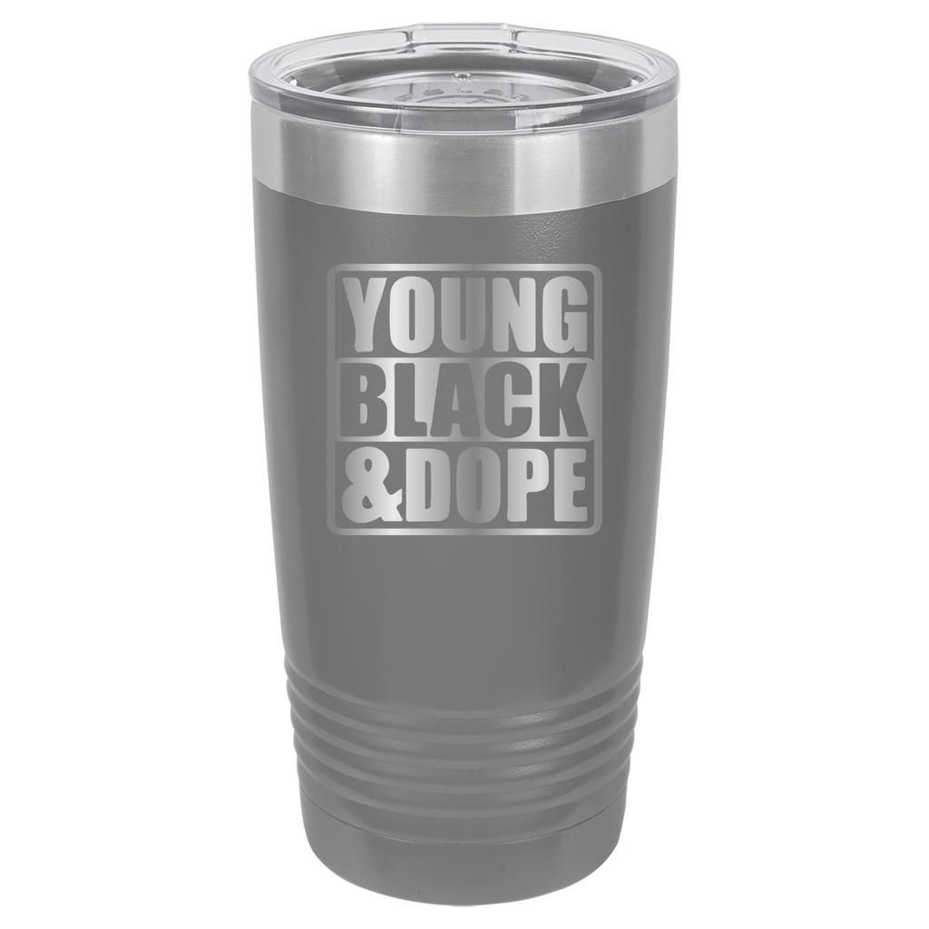 Young, Black, and Dope - 20oz Polar Camel Tumbler - Gray image