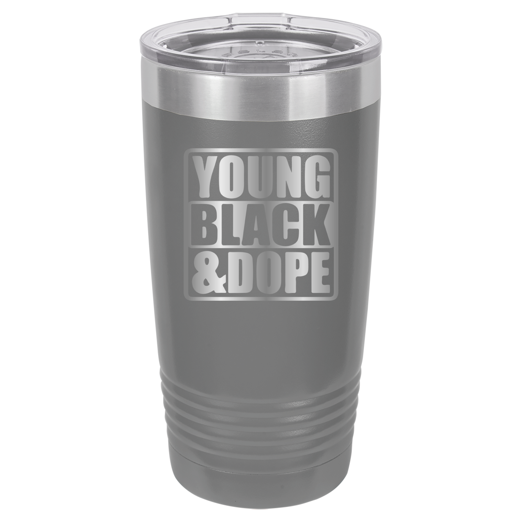 Young, Black, and Dope - 20oz Polar Camel Tumbler - Gray image