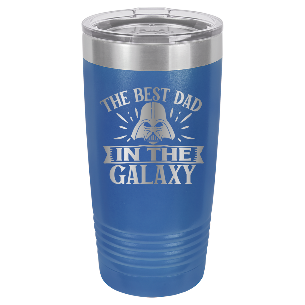 The Best Dad In The Galaxy - 20oz Polar Camel Tumbler - Royal Blue image