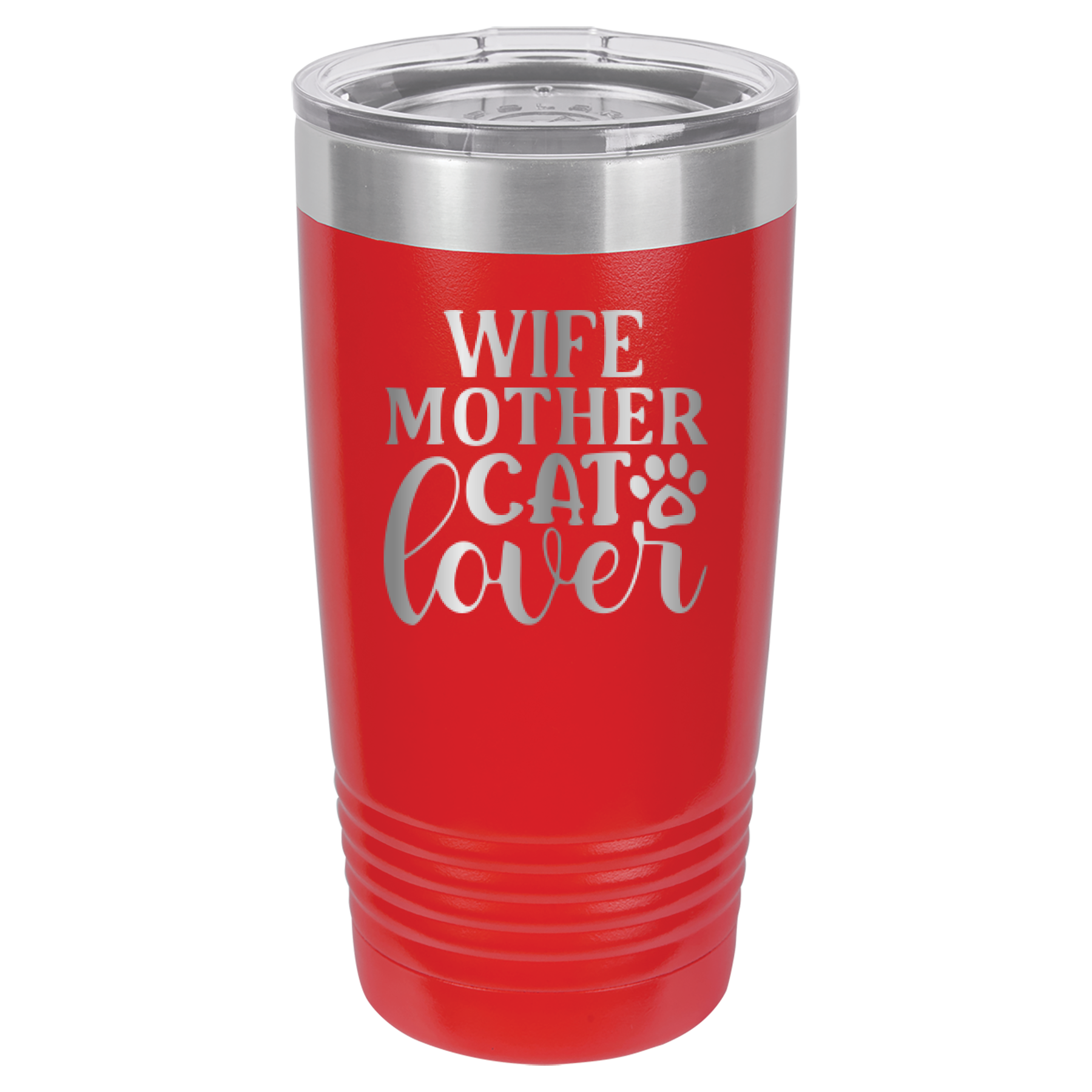 Wife, Mother, Cat Lover - 20oz Polar Camel Tumbler image 1