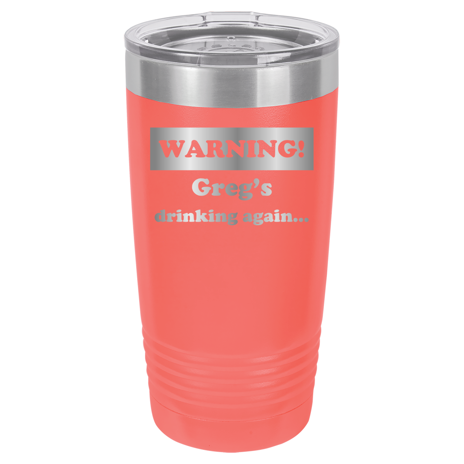 Warning! Drinking Again - 20oz Polar Camel Tumbler - Personalized image 15