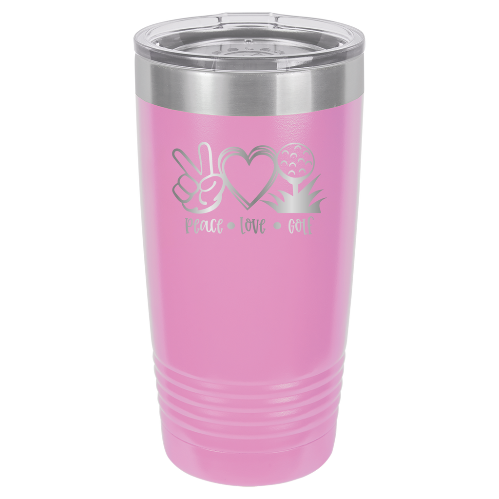 Peace, Love, Golf - 20oz Polar Camel Tumbler image 7