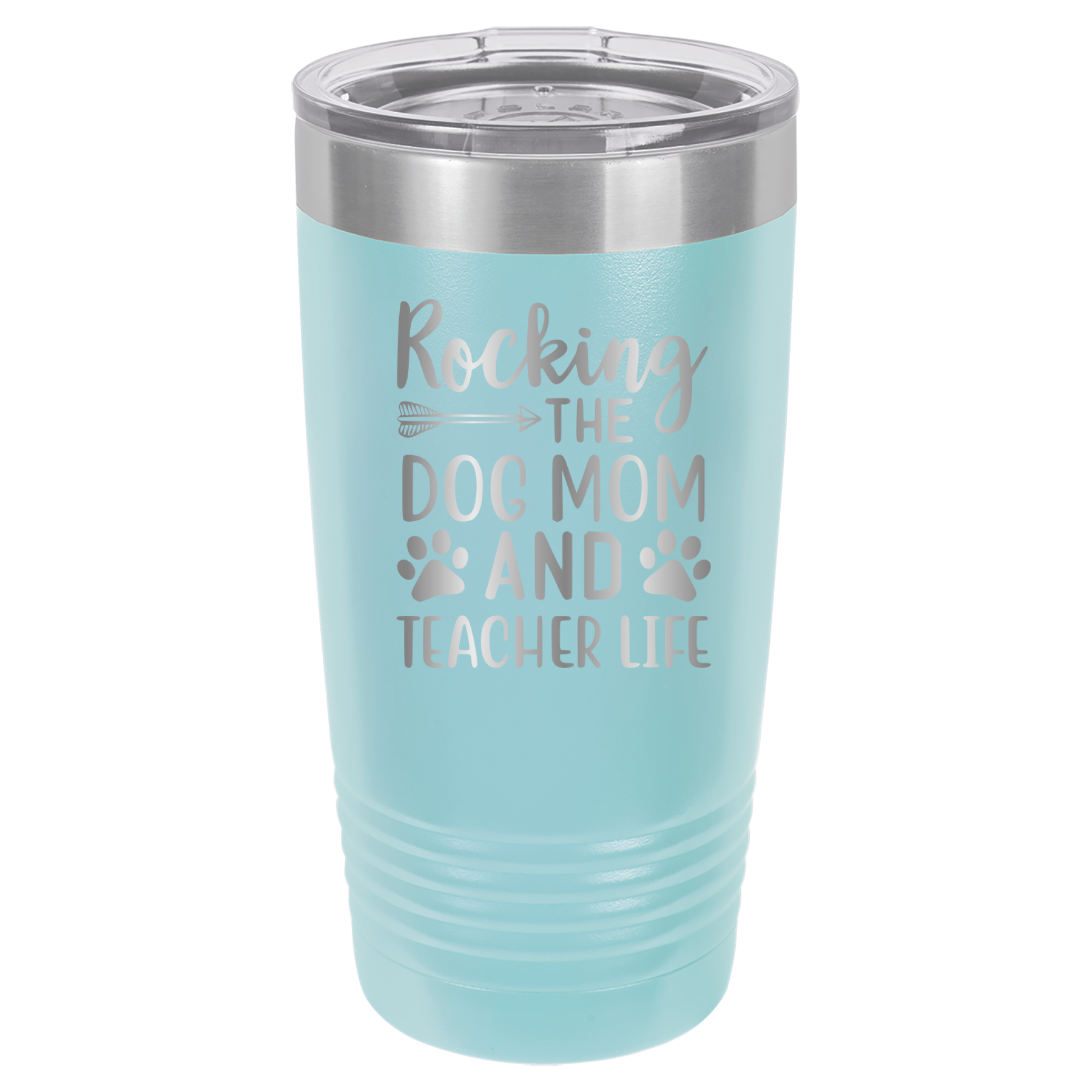 Rocking The Dog Mom And Teacher Life - 20oz Polar Camel Tumbler image 12