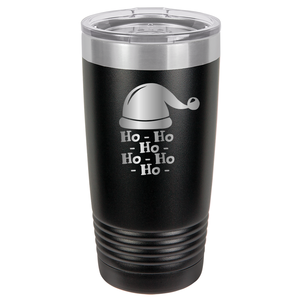 Ho Ho Ho Santa Claus Christmas - 20oz Polar Camel Tumbler - Black image