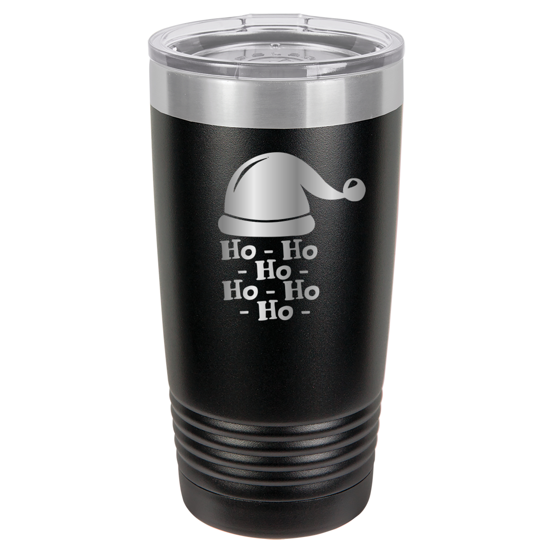Ho Ho Ho Santa Claus Christmas - 20oz Polar Camel Tumbler - Black image