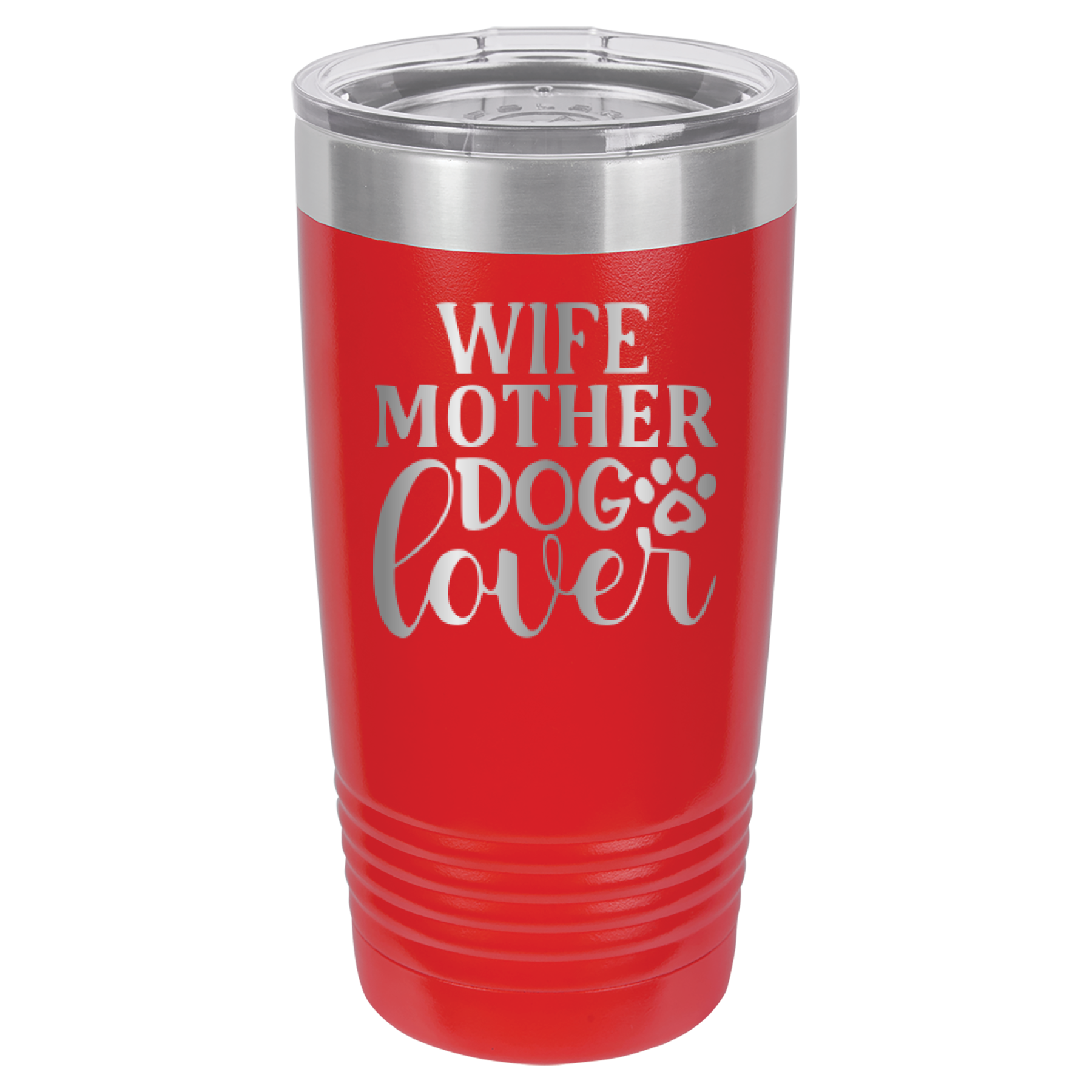 Wife, Mother, Dog Lover - 20oz Polar Camel Tumbler - Red image