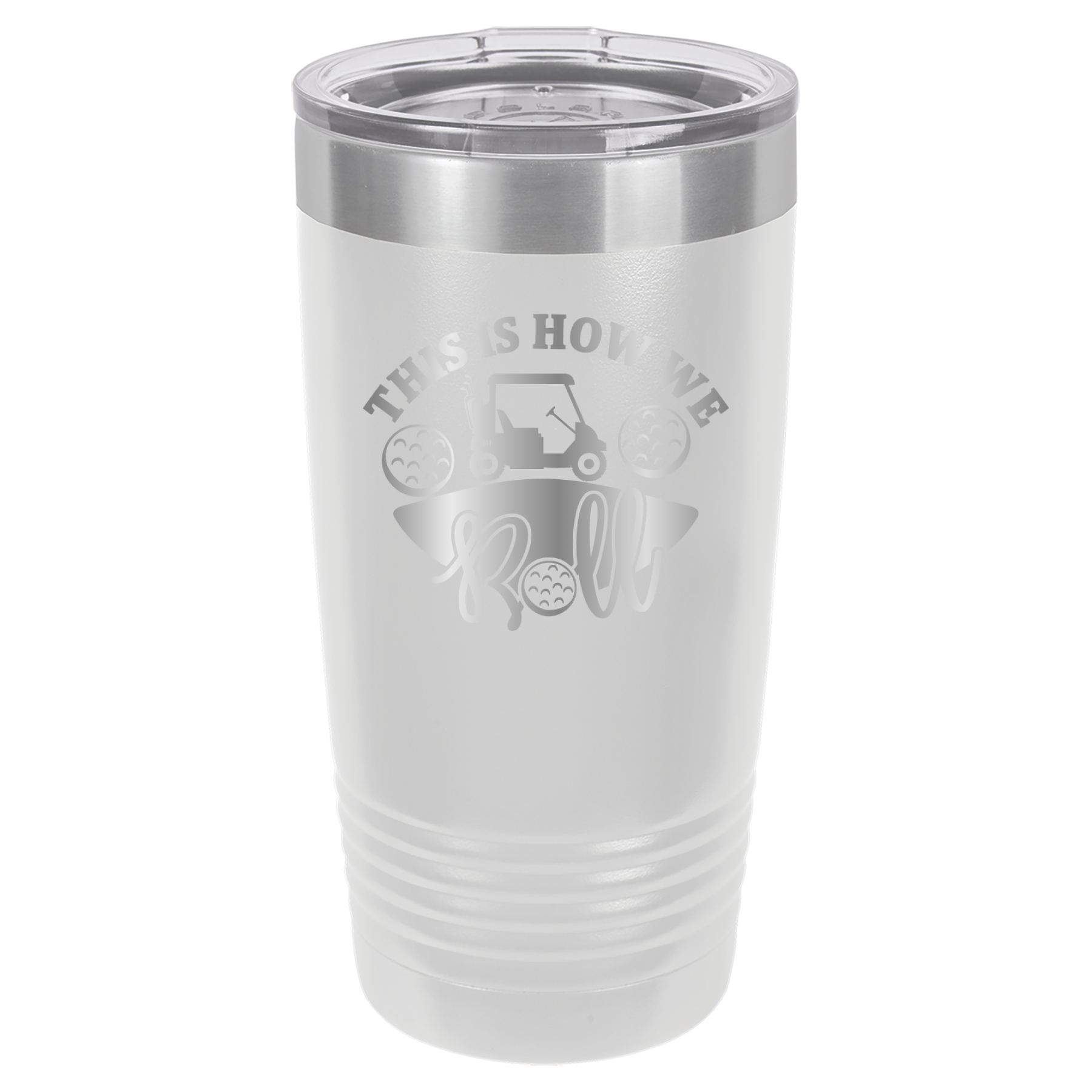This Is How We Roll  -Golf - 20oz Polar Camel Tumbler - White image