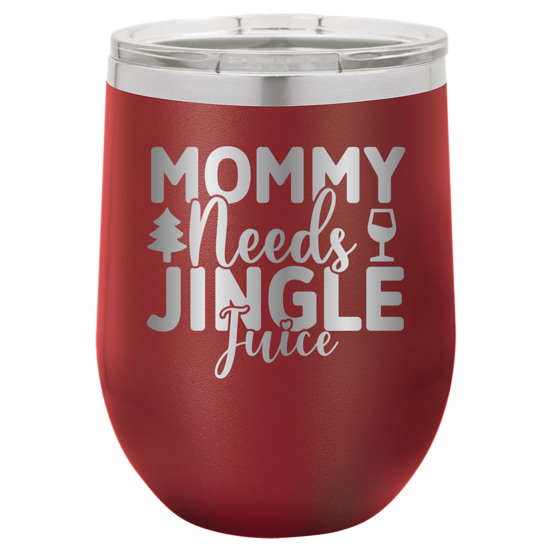 Mommy Needs Jingle Juice - 12oz Polar Camel Wine Tumbler image 5