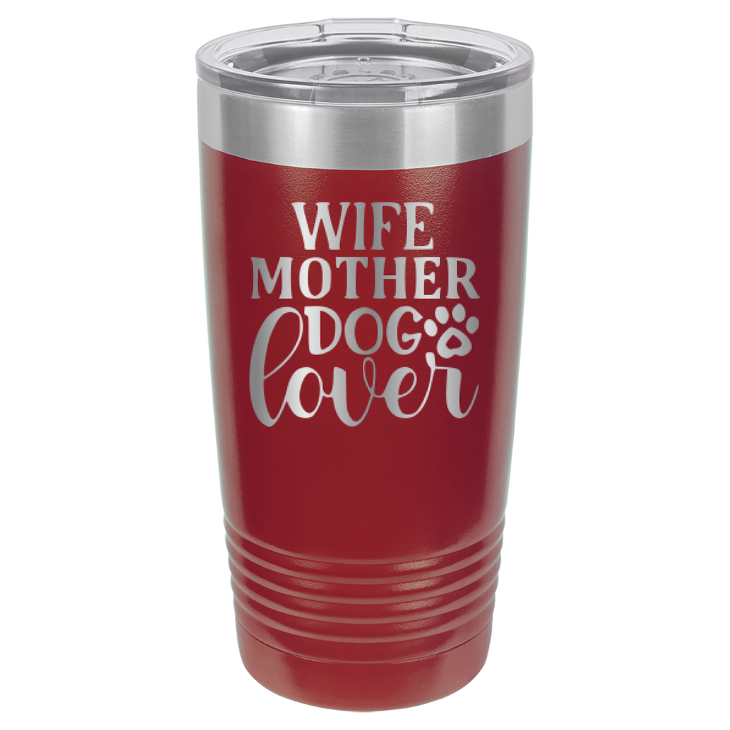 Wife, Mother, Dog Lover - 20oz Polar Camel Tumbler image 10