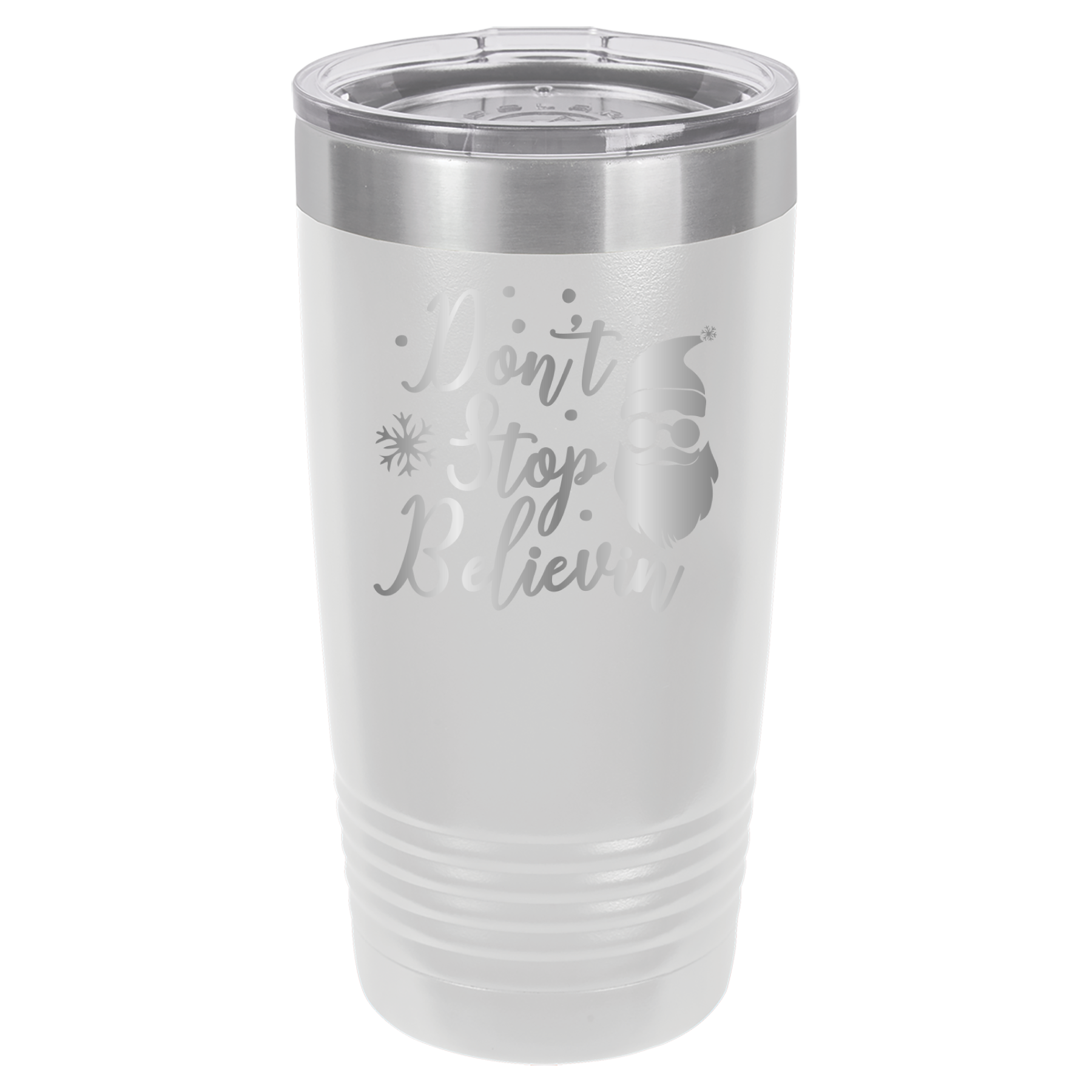 Don't Stop Believin - Santa Claus Christmas - 20oz Polar Camel Tumbler image 16