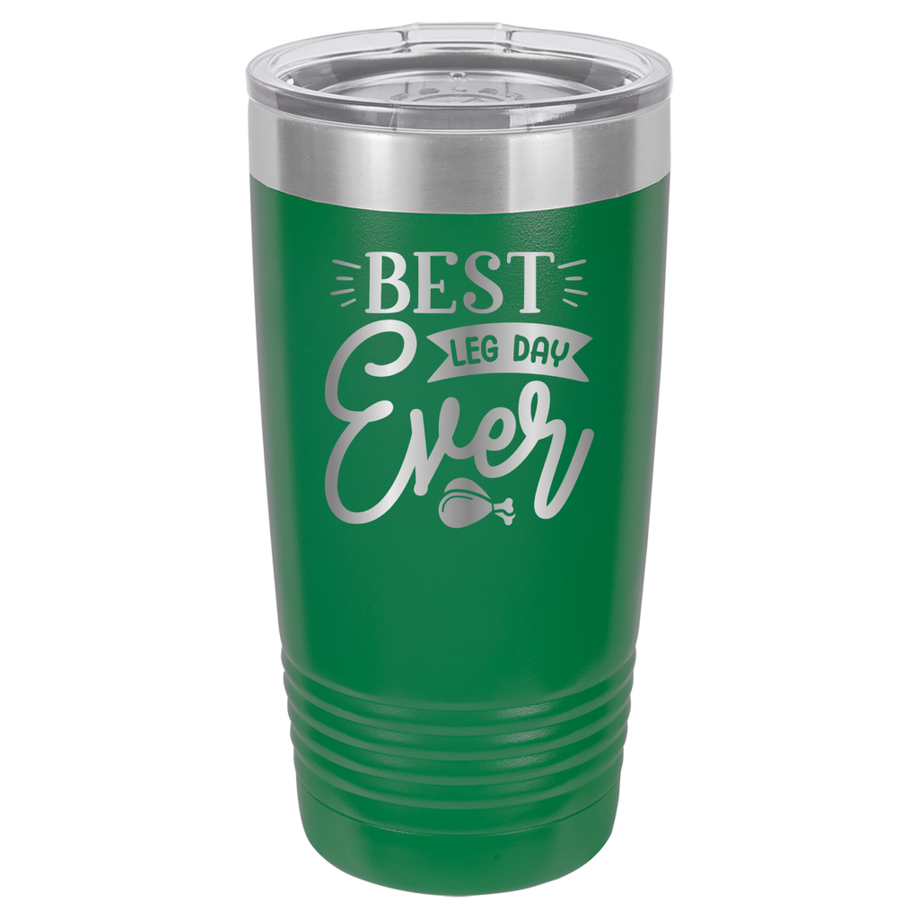 Best Leg Day Ever - 20oz Polar Camel Tumbler - Green image