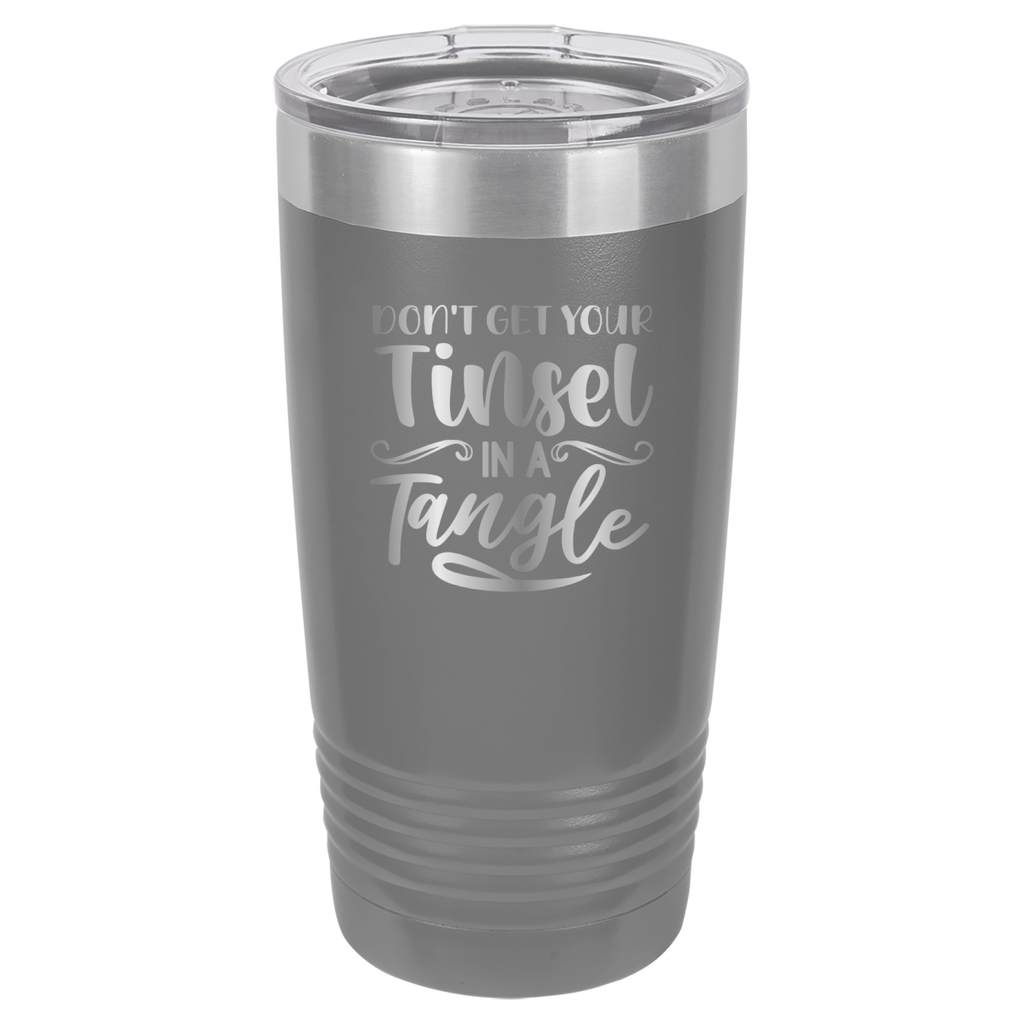 Don't Get Your Tinsel In A Tangle - 20oz Polar Camel Tumbler - Gray image
