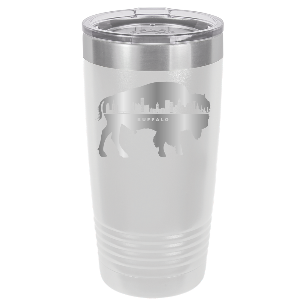 City of Buffalo NY Skyline 20oz Polar Camel Tumbler - White image