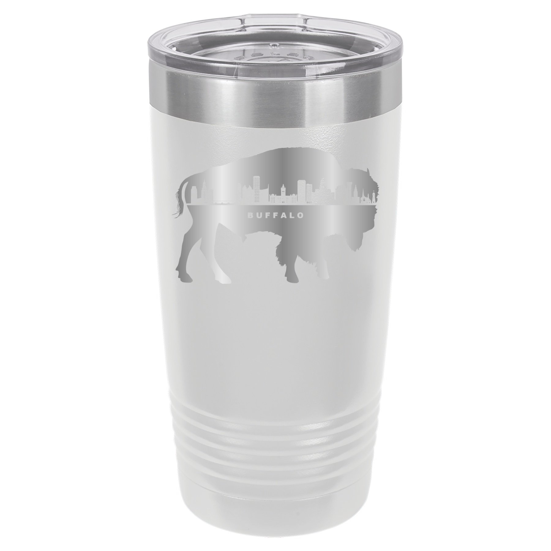 City of Buffalo NY Skyline 20oz Polar Camel Tumbler - White image