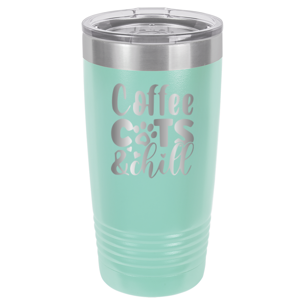 Coffee, Cats, And Chill - 20oz Polar Camel Tumbler image 4