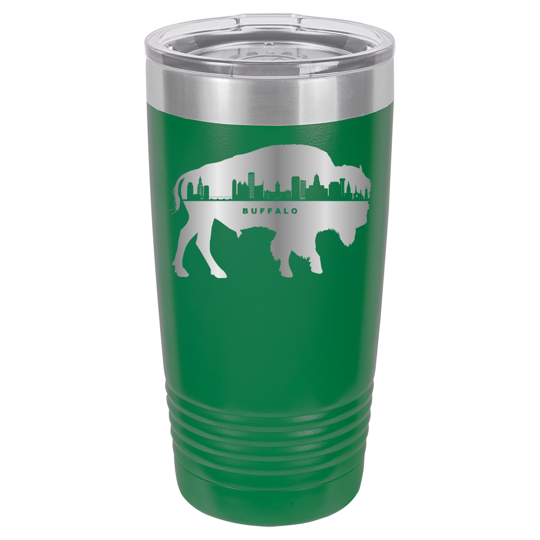 City of Buffalo NY Skyline 20oz Polar Camel Tumbler - Green image