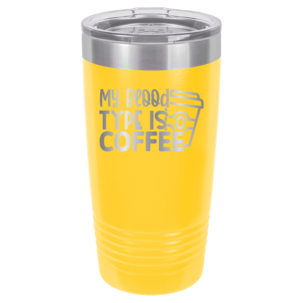 My Blood Type Is Coffee - 20oz Polar Camel Tumbler image 2