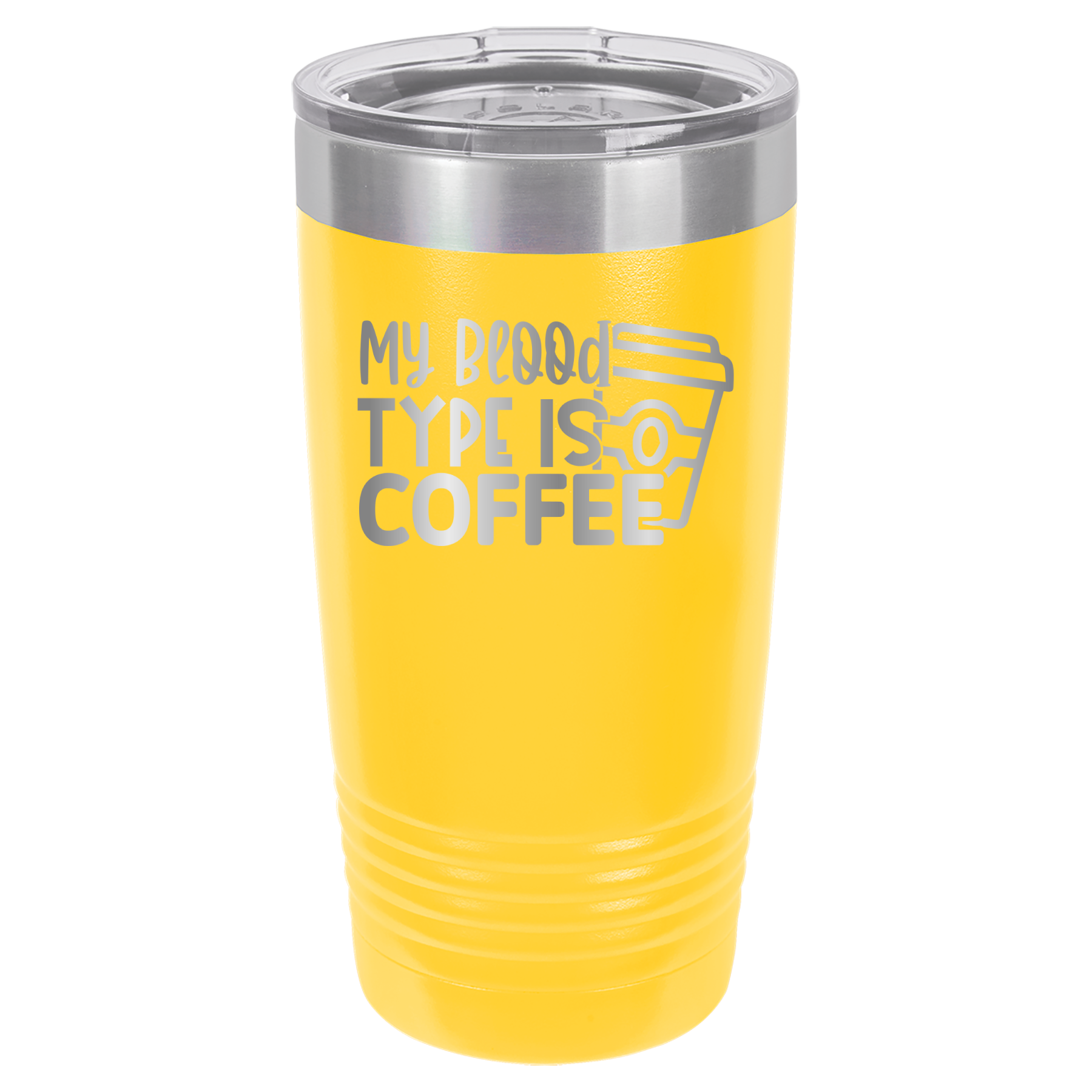 My Blood Type Is Coffee - 20oz Polar Camel Tumbler image 2