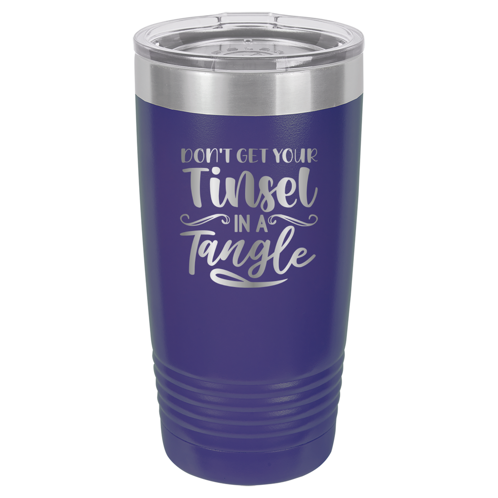 Don't Get Your Tinsel In A Tangle - 20oz Polar Camel Tumbler - Purple image