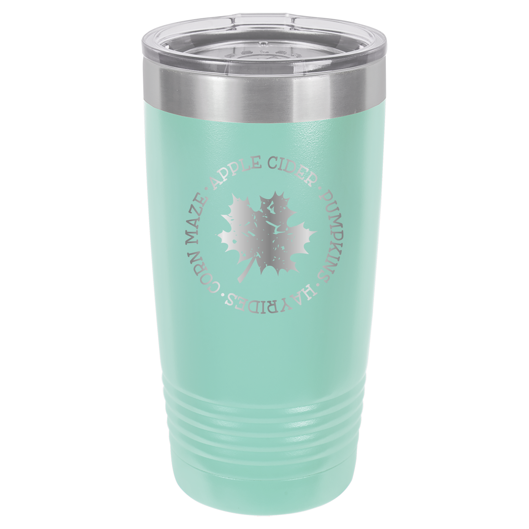 Fall Mug - Apple Cider, Hayrides, Pumpkin Spice, Corn Maze - 20oz Polar Camel Tumbler - Teal image