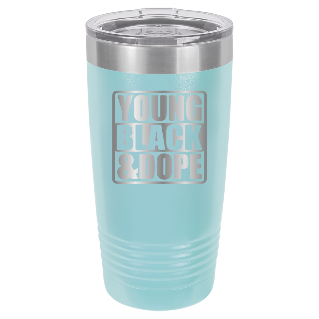Young, Black, and Dope - 20oz Polar Camel Tumbler - Light Blue image