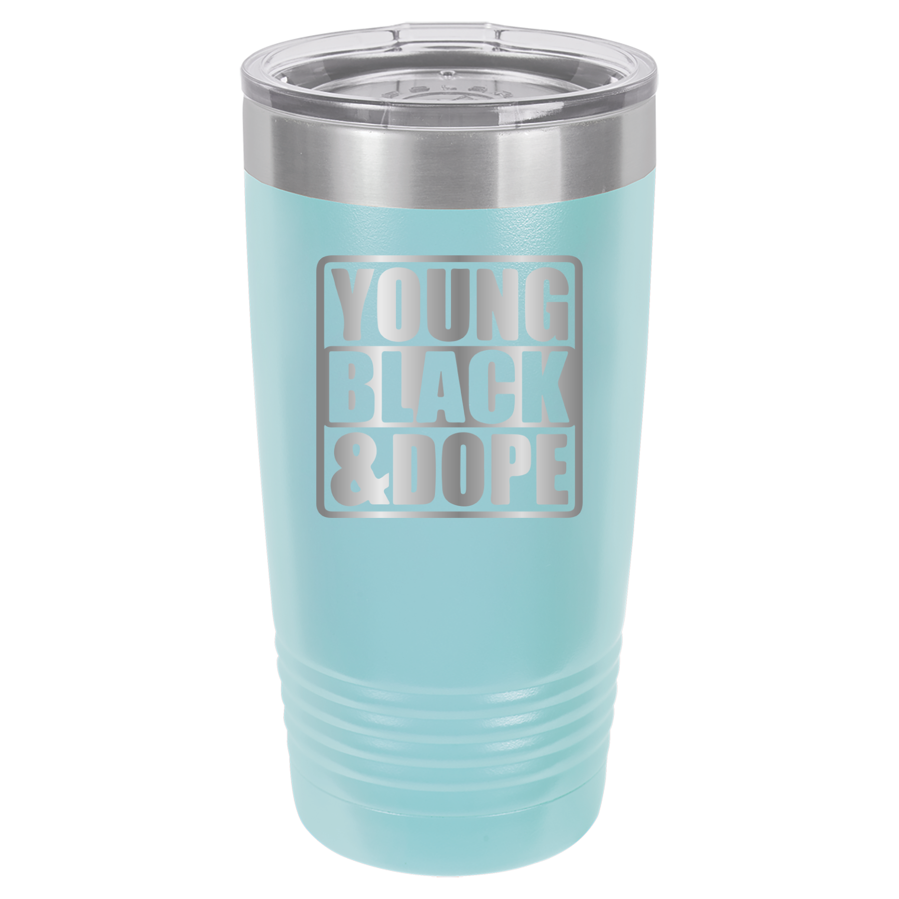 Young, Black, and Dope - 20oz Polar Camel Tumbler - Light Blue image