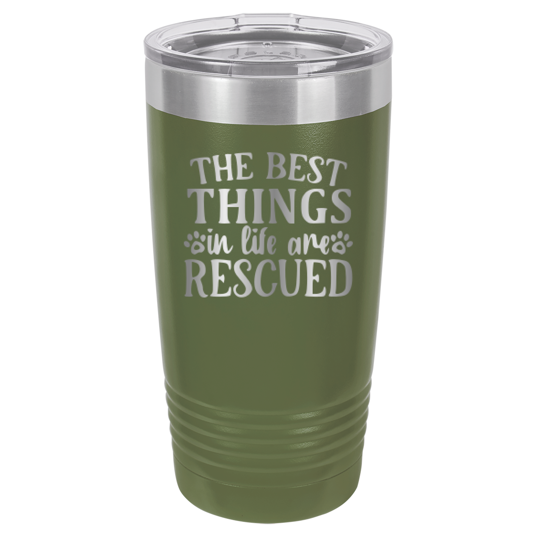 The Best Things In Life Are Rescued - 20oz Polar Camel Tumbler image 8