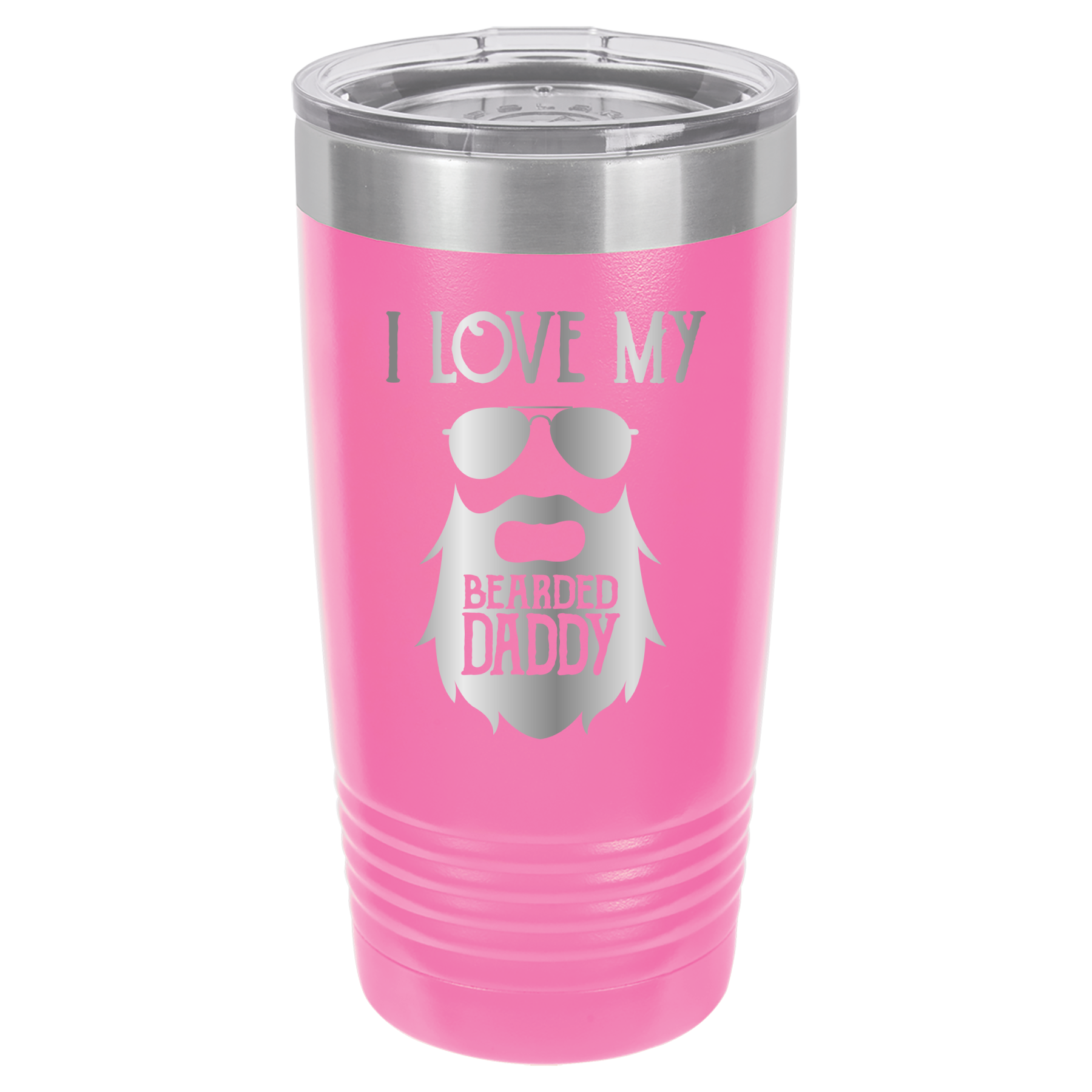 I Love My Bearded Daddy - 20oz Polar Camel Tumbler - Pink image