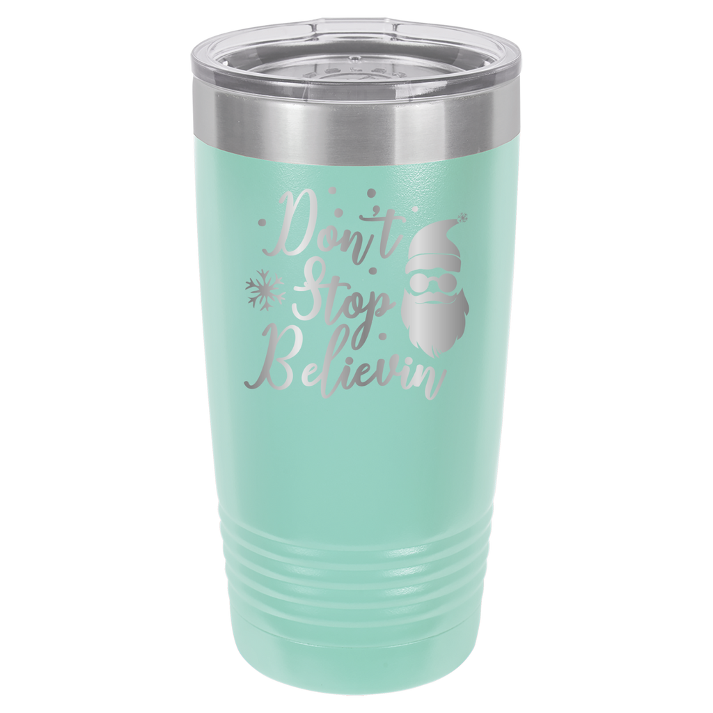 Don't Stop Believin - Santa Claus Christmas - 20oz Polar Camel Tumbler image 15