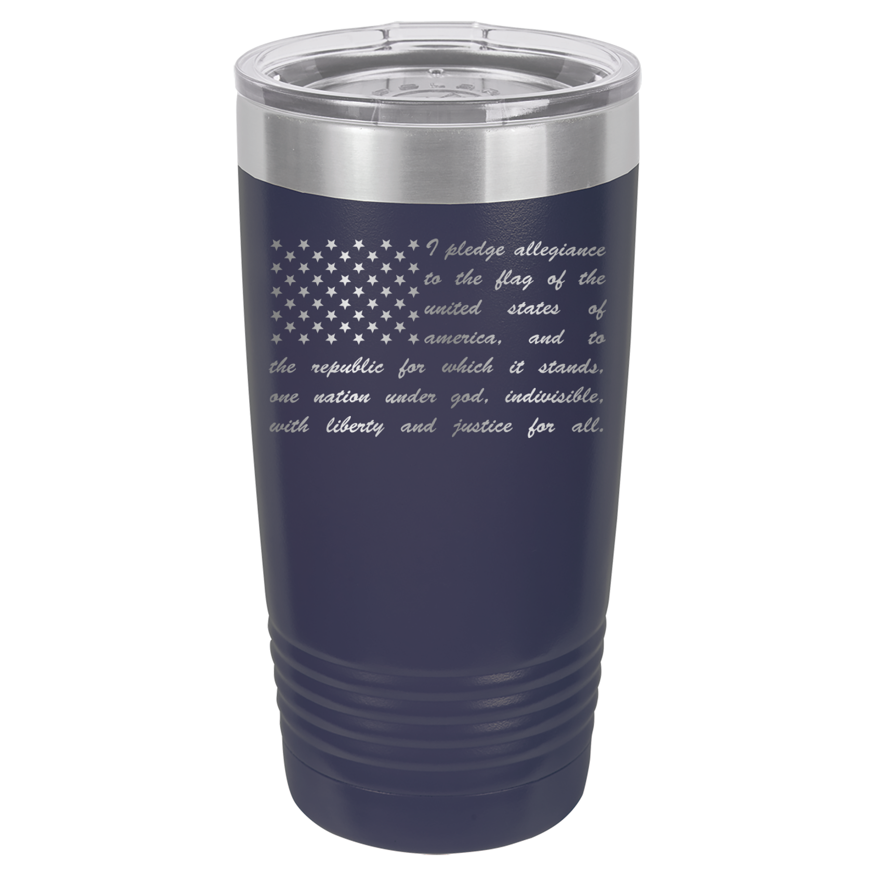 Pledge of Allegiance Flag - 20oz Polar Camel Tumbler - America - Navy image