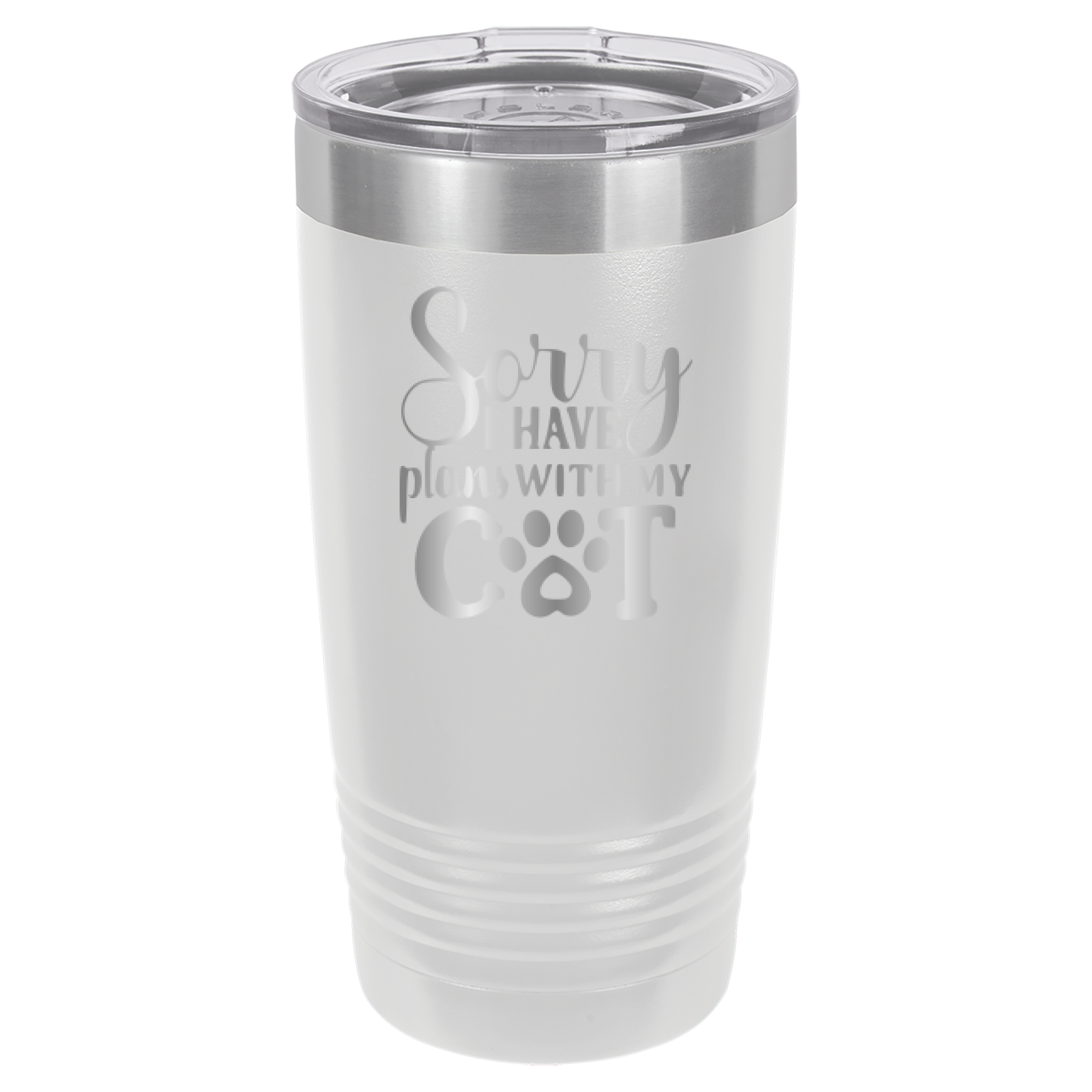 Sorry I Have Plans With My Cat - 20oz Polar Camel Tumbler image 3