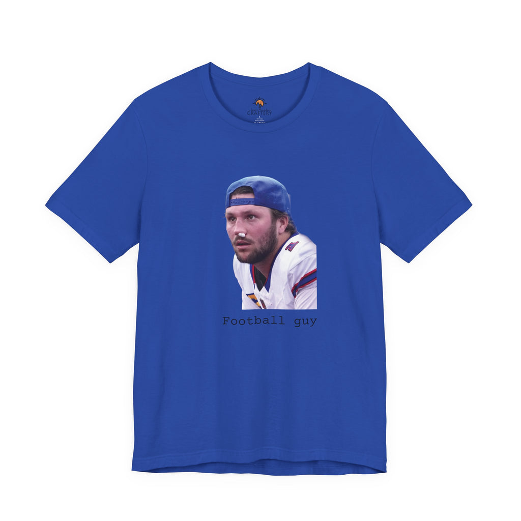 Josh Allen Football Guy Unisex Tee, Buffalo Bills Fan Gift, Short Sleeve T-Shirt, Game Day Shirt, Tough Quarterback Tee, Sports Fan Apparel