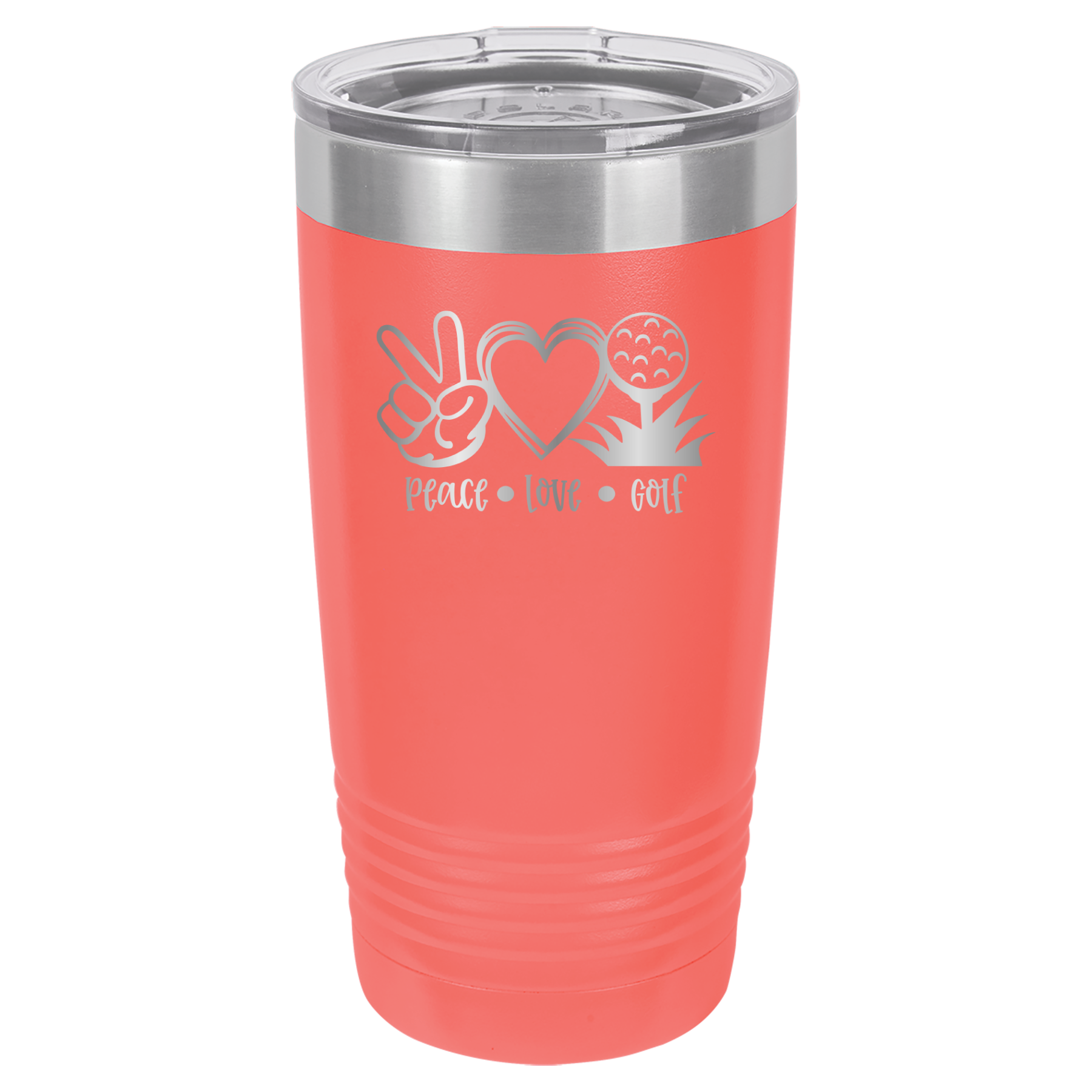 Peace, Love, Golf - 20oz Polar Camel Tumbler image 3