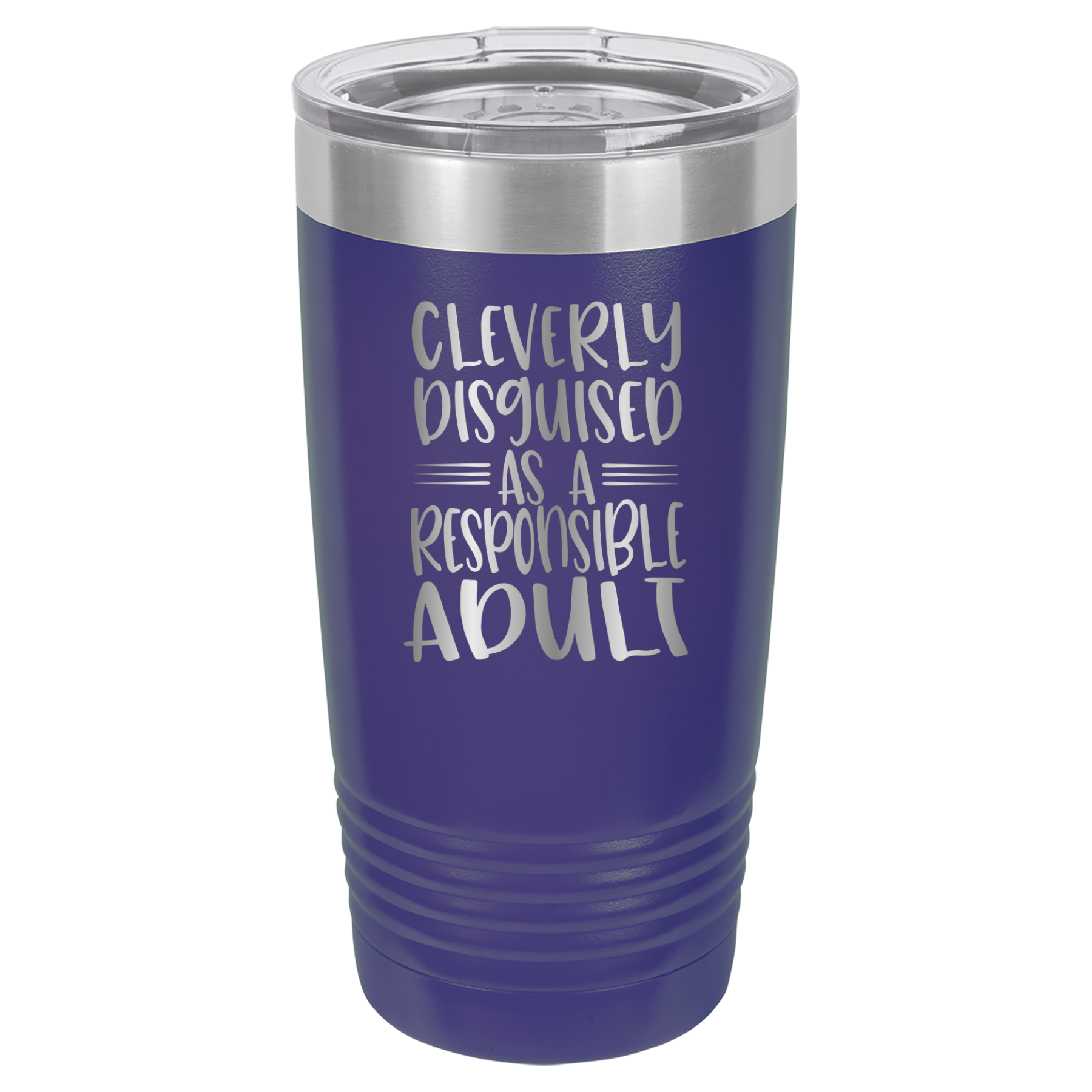 Cleverly Disguised As A Responsible Adult - 20oz Polar Camel Tumbler - Purple image