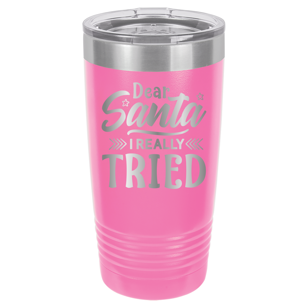 Dear Santa I Really Tried - 20oz Polar Camel Tumbler image 5