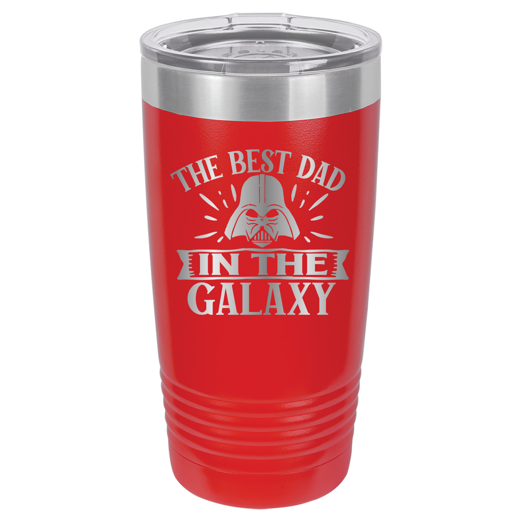 The Best Dad In The Galaxy - 20oz Polar Camel Tumbler - Red image