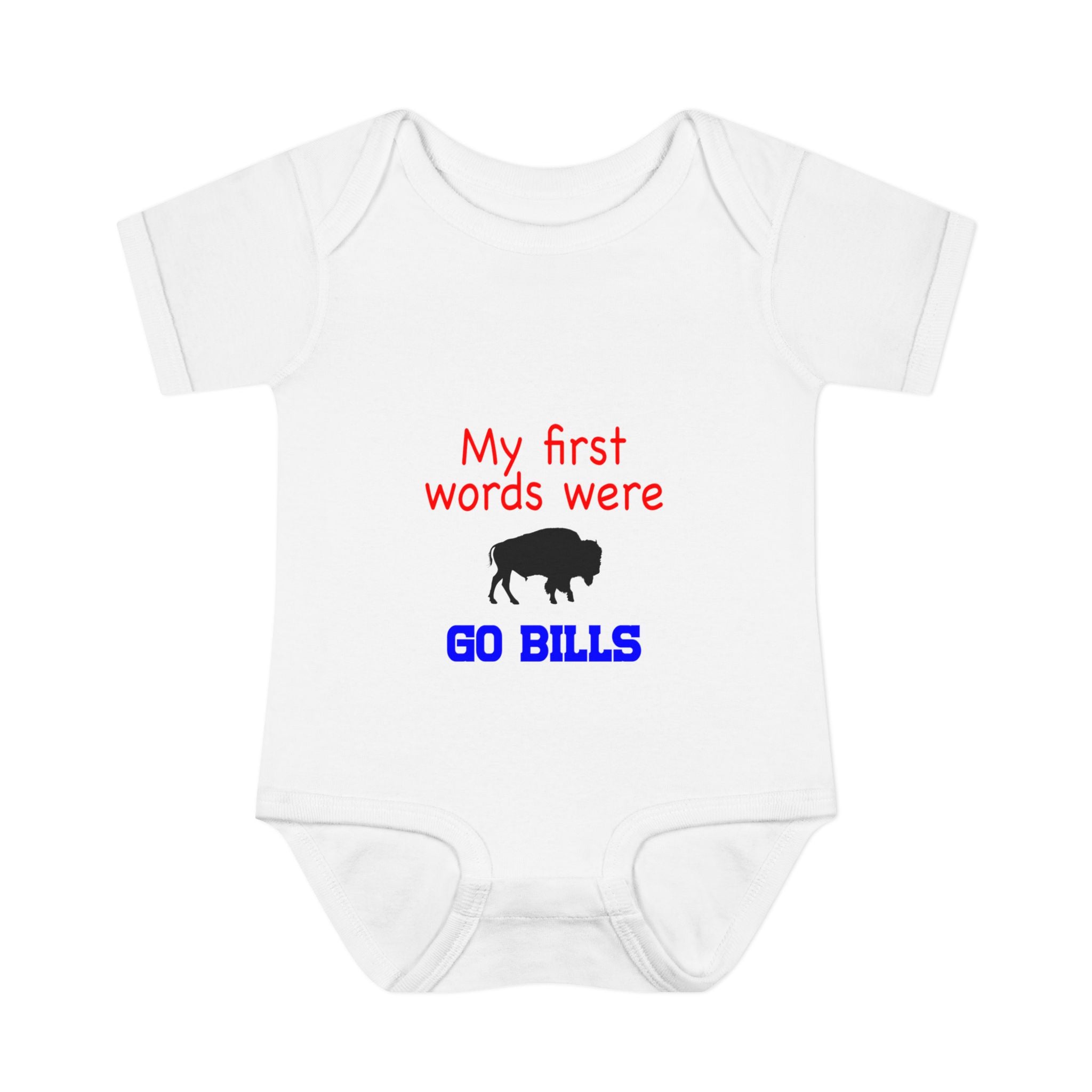 My First Words Were GO BILLS - Bills Mafia Infant Baby Rib Bodysuit