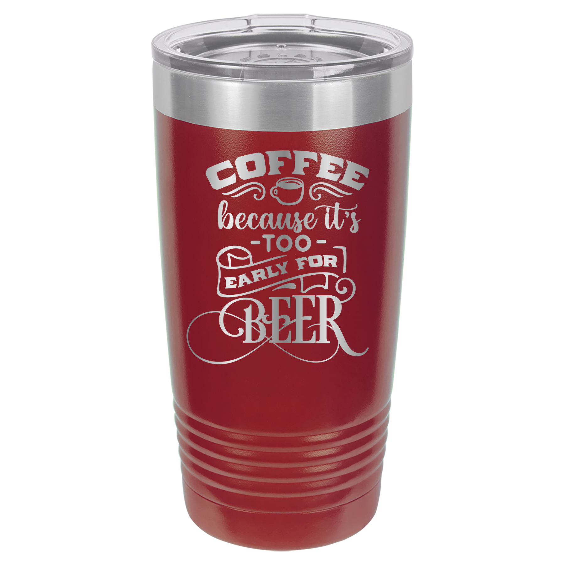 Coffee Because It's Too Early For Beer - 20oz Polar Camel Tumbler image 7