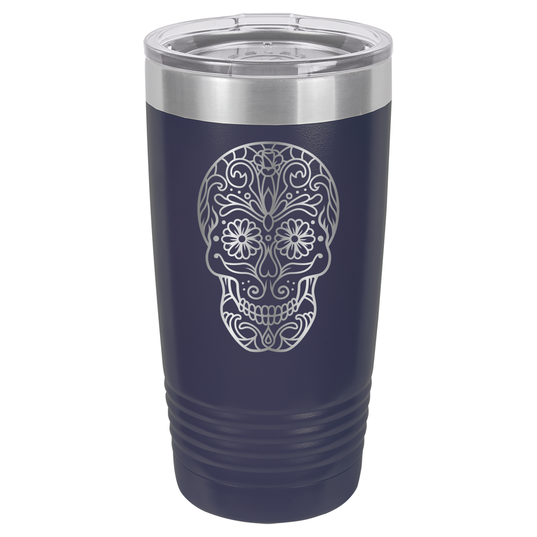 Sugar Skull - 20oz Polar Camel Tumbler - Navy image