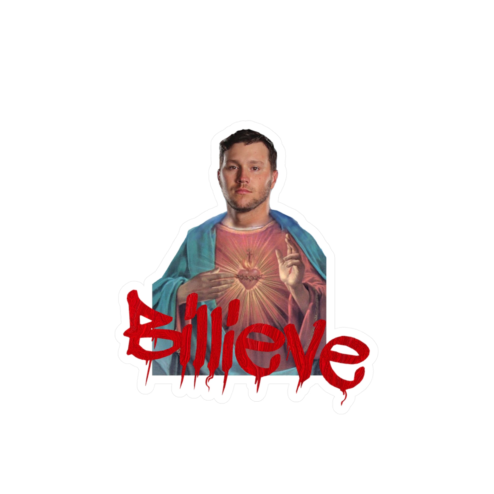 Jesus Allen Billieve Sticker- Buffalo Bills Mafia