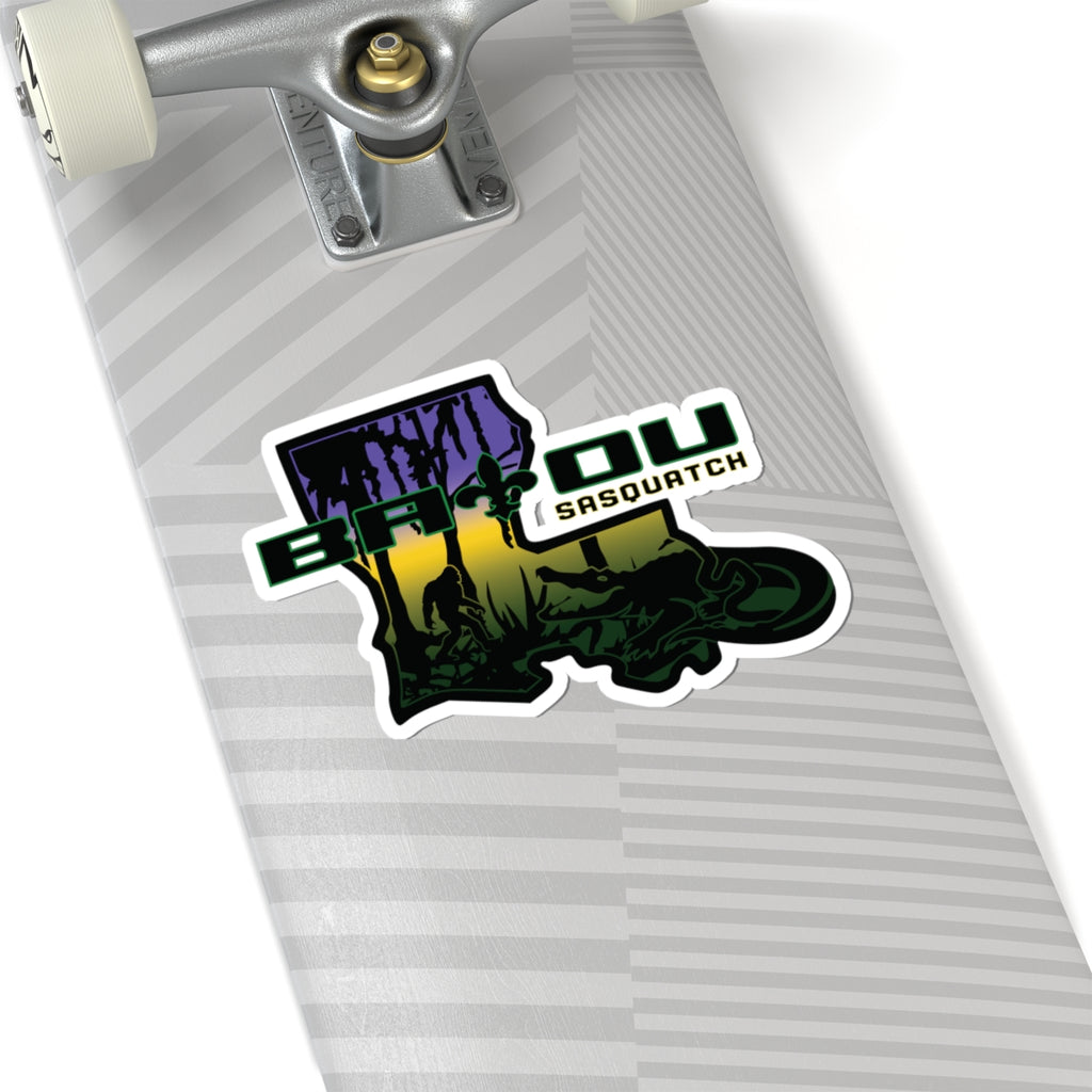 Mardi Gras Bayou Bronco Kiss-Cut Sticker