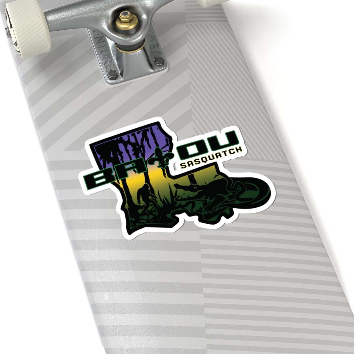 Mardi Gras Bayou Bronco Kiss-Cut Sticker
